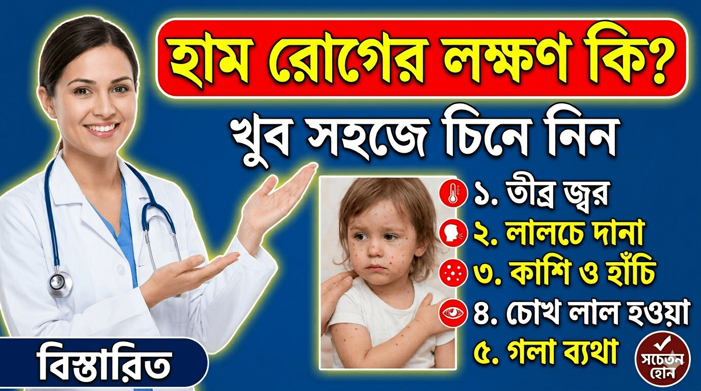 হাম রোগের লক্ষণ কি? লক্ষণ, কারণ ও প্রতিকার সম্পর্কে জানুন ২০২৬